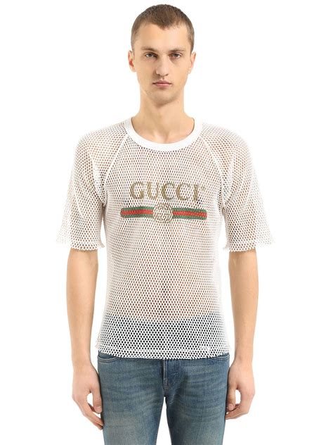 gucci mesh shirt men's|authentic Gucci men tee shirts.